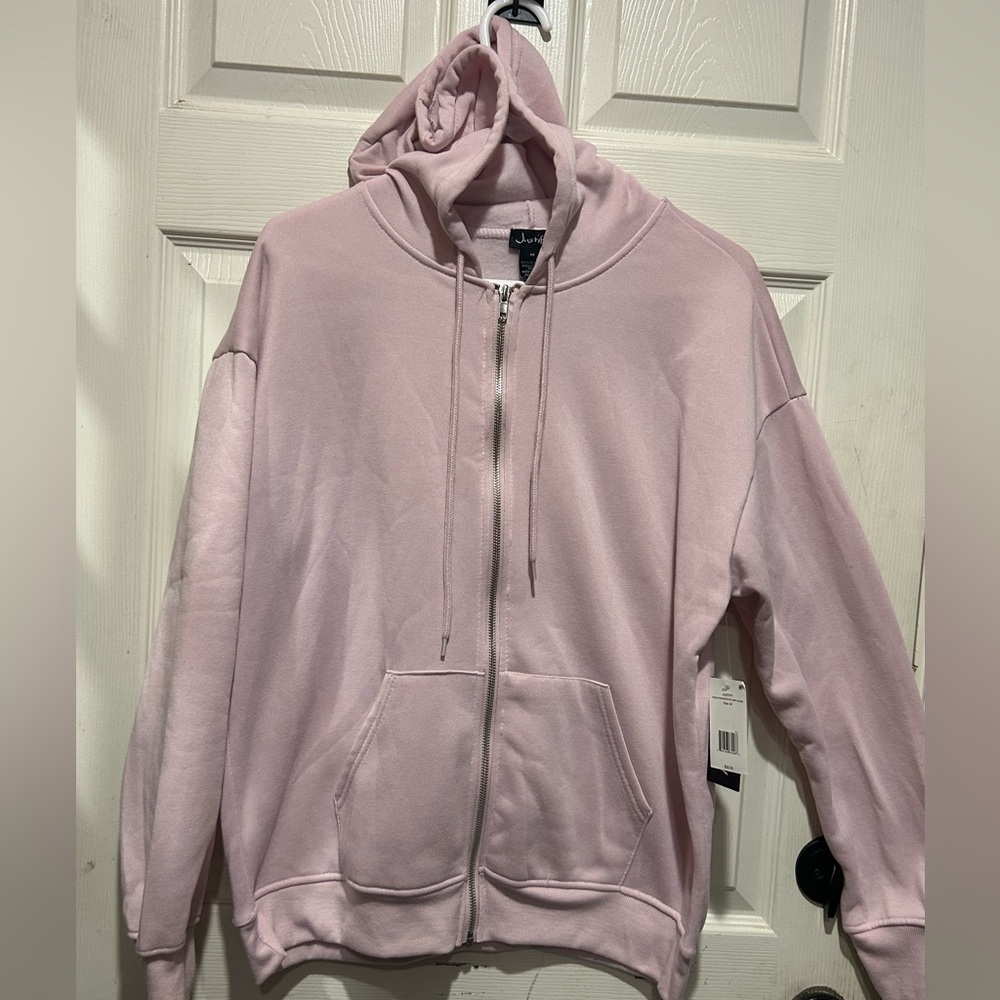 NWT Pink Justify zip up hoodie Size M #loungewear #cozy